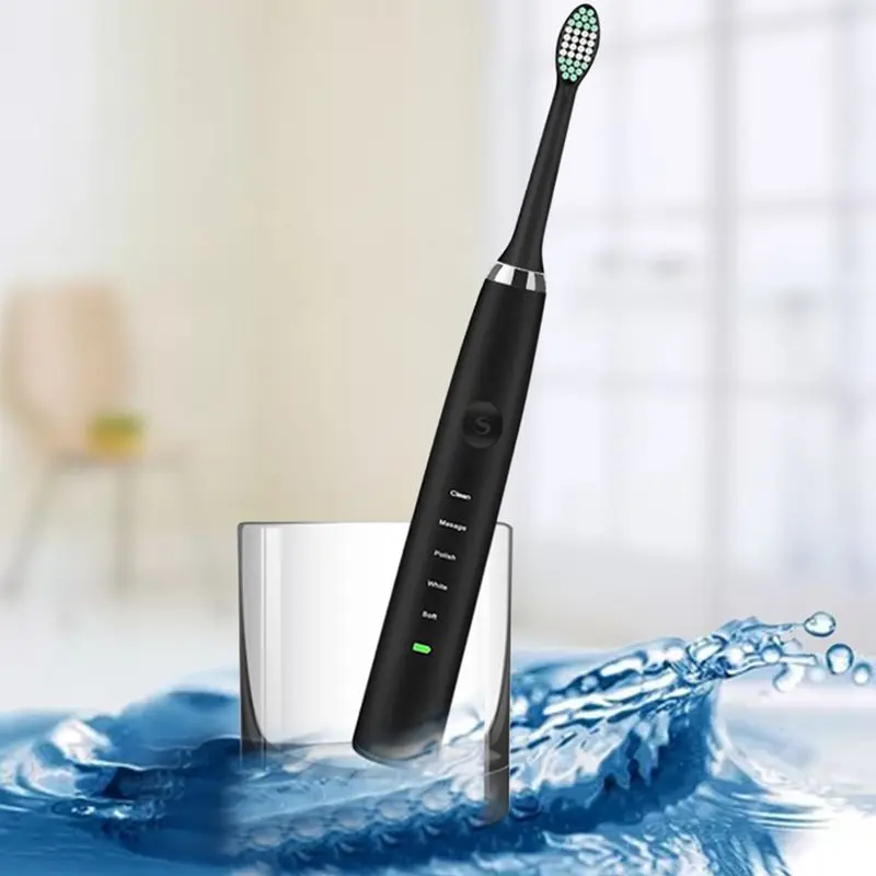USB rechargeable electric toothbrush Sonic vibrating IPX7 waterproof toothbrush-EDS7000+ : Bl | Бытовая техника