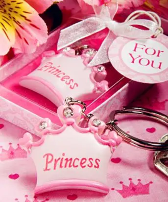 Factory Fast Delivery Wedding Favor Prince Baby Shower Keychain Key Ring (pink/blue) Crown Themed Chain Favors | Дом и сад