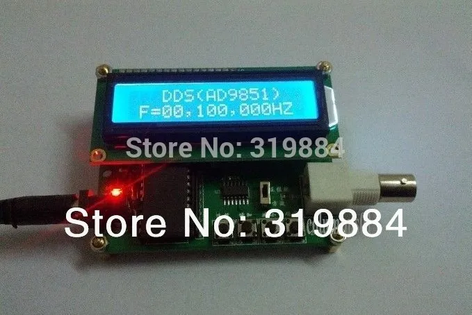 Бесплатная доставка 1x LCD AD9851 50 МГц функциональный генератор сигналов DDS Источник