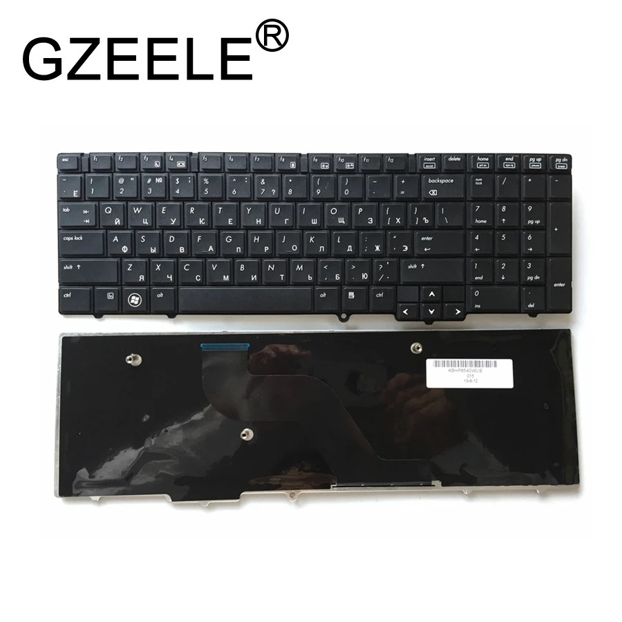 Русская клавиатура для ноутбука GZEELE HP EliteBook 8540 8540P 8540W заменяет клавиатуру черного