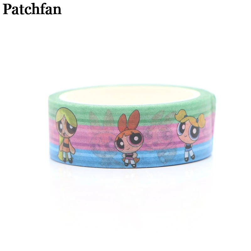 Patchfan Powerpuff девушки косплей малыш мультфильм альбом книга DIY Скрапбукинг клей васи маскирующая лента принт шаблон стикер A2019