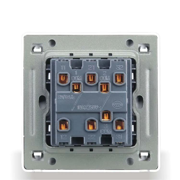 Black Touch Switch 86Type Retro Wall Three Control Two Way 10A 110V- 250V | Строительство и ремонт