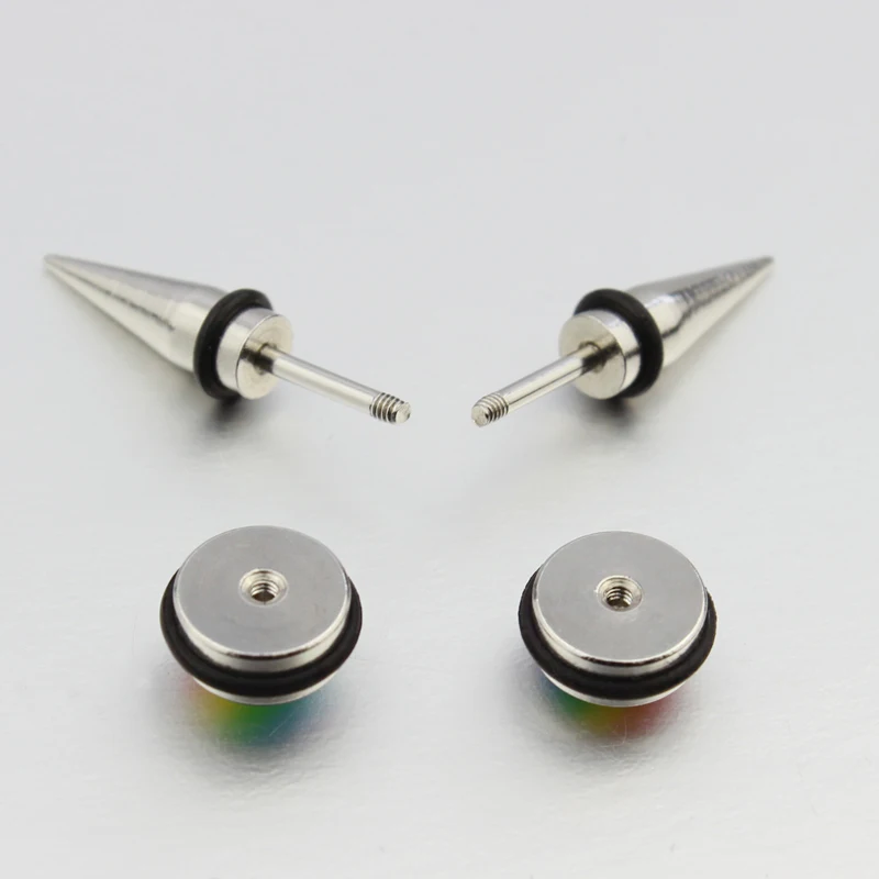 2017 Iftec 6pairs/lots Wholesale Rainbow Stud Earrings Stainless Steel Gay Pride Lgbt Lesibian Rivet Earring Jewelry | Украшения и