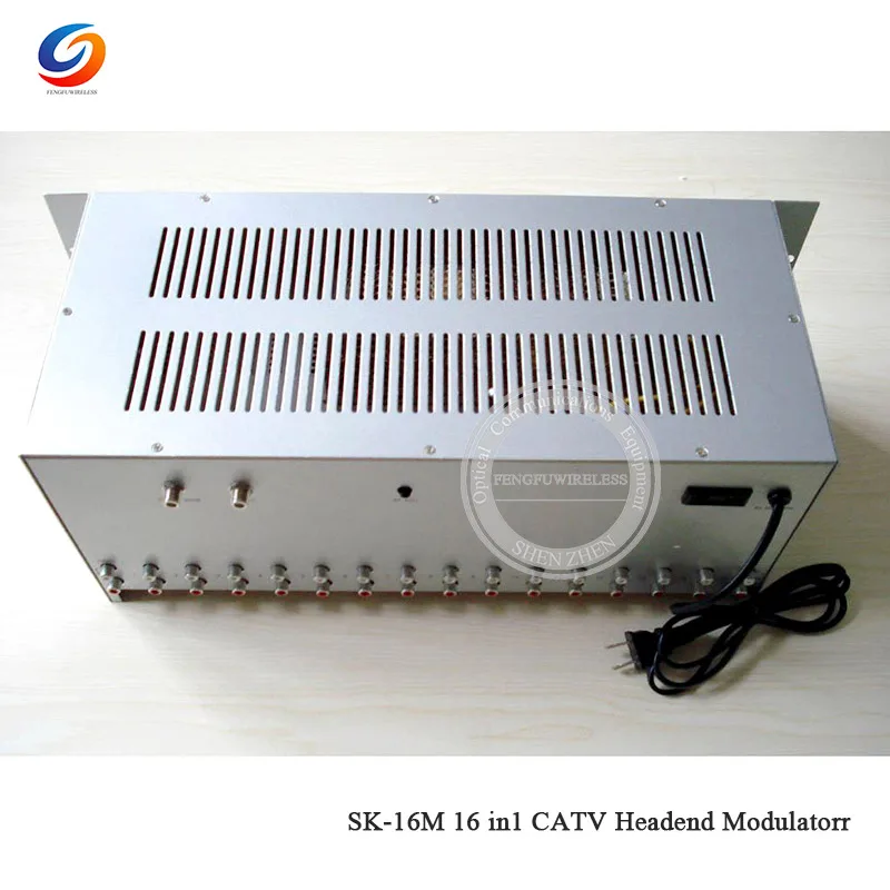 Горячая Распродажа SK-16M 16 в 1 Фиксированный Канал headend модулятор CATV для отеля/школы/общежития RF catv модулятор высокое качество