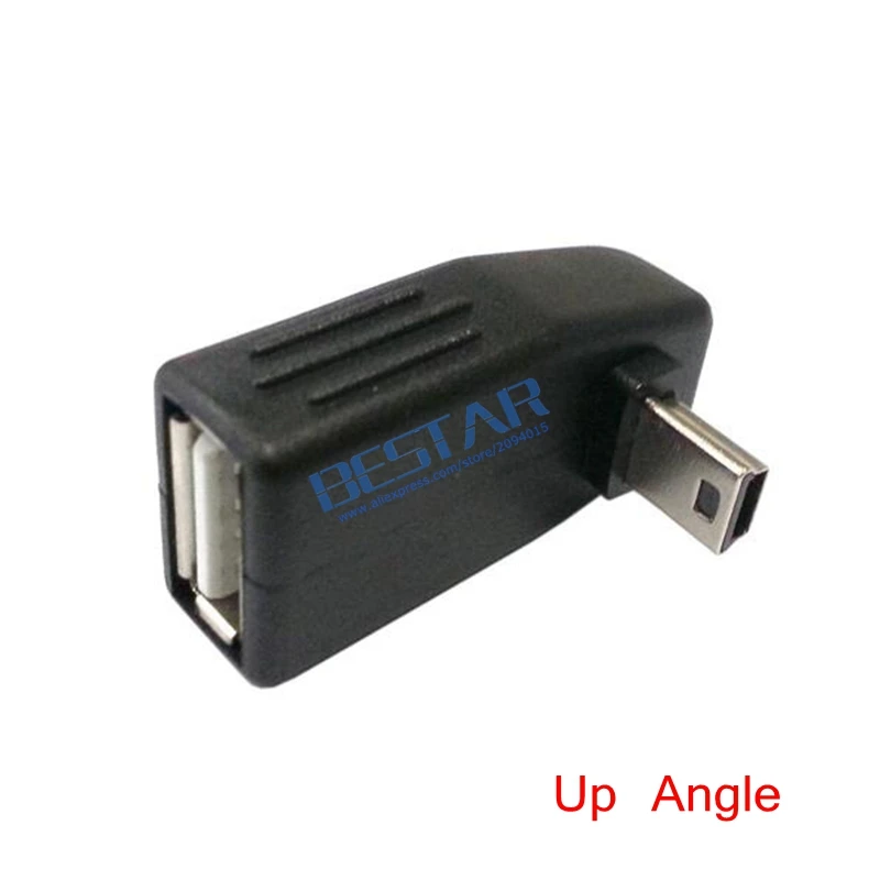 Мини USB 2 0 вверх и вниз влево вправо Anlgled OTG мама к 5P Штекерный адаптер 90D Хост|mini