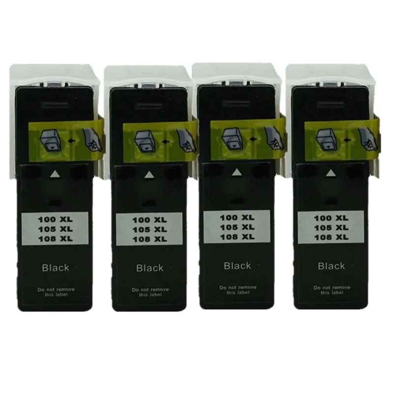 Замена чернильных картриджей для Lexmark 100 100XL LM100/105/108 S301 S302 S305 S405 S409 S505 S605 S308 S408 S508 S608 S815 - Цвет: 4 Black