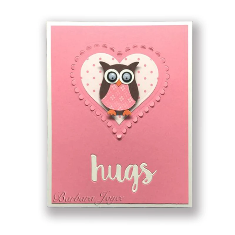 Love owl углеродистая сталь режущие штампы трафарет для поделок креативные