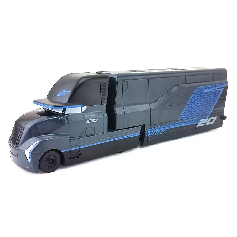 Disney Pixar Cars 3 Jackson Storm's Transforming Hauler пластиковая Игрушечная машина 1:55 свободная
