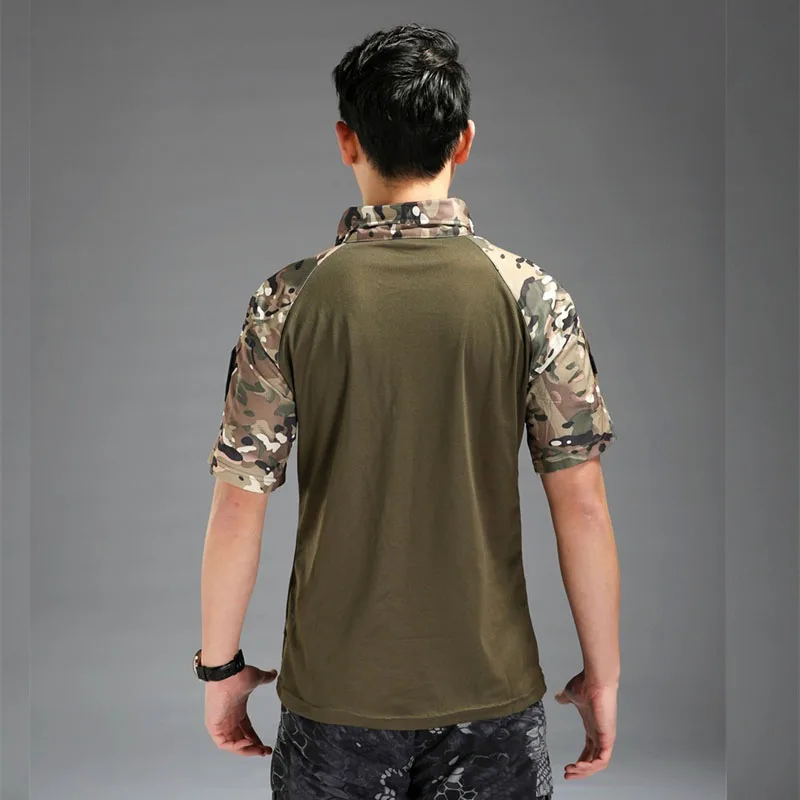 Мужская рубашка с коротким рукавом из полиэстера/хлопка тактическая футболка TDU