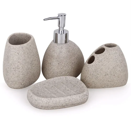 4piece set Креативный единичный аксессуар для ванной комнаты или набор для ванной эмульсионной бутылки Высококачественная чашка для полоскания горла набор для чистки зубов свадебный подарок - Цвет: 4piece set