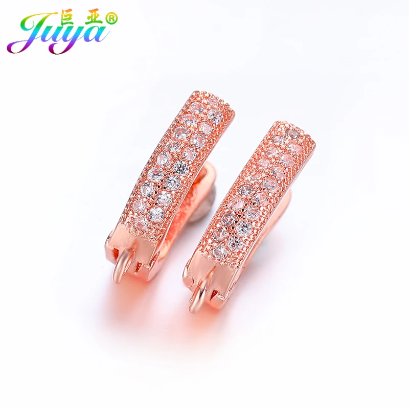 Оптовая продажа соединители с фианитами цепочки карабином серьги крючки