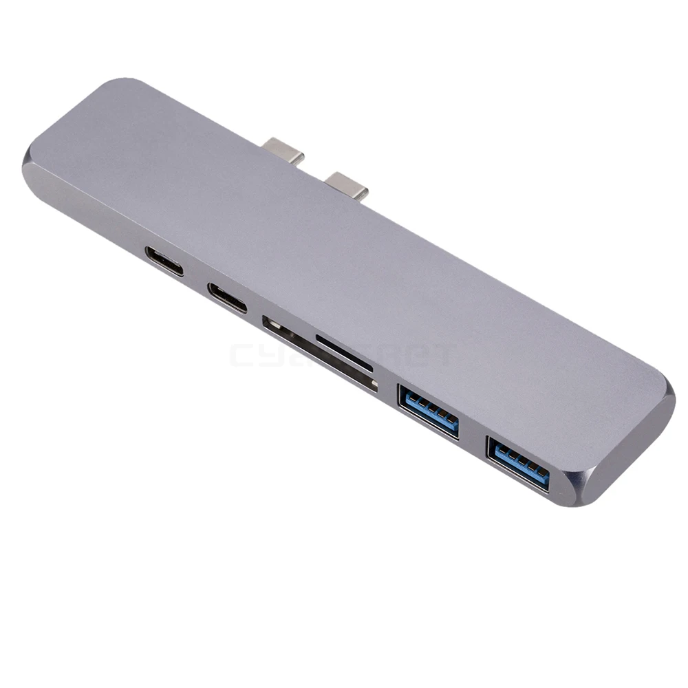 Адаптер type C 2 USB C 3,1-HDMI USB 3,0 кардридер type C концентратор док-станция конвертер Поддержка 4K для ноутбука Macbook