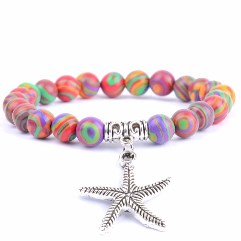 Женские браслеты-шармы Starfish браслет ручной работы из натурального розового