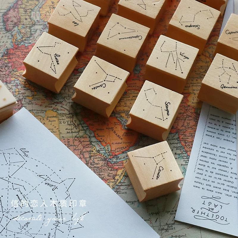 1 шт. 12 созвездий деревянные фотообои товары для изготовления|card making supplies|stamps