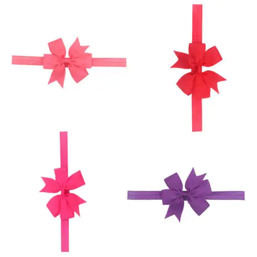 10 шт. милая повязка на голову с бантом для маленьких девочек мягкая эластичная |