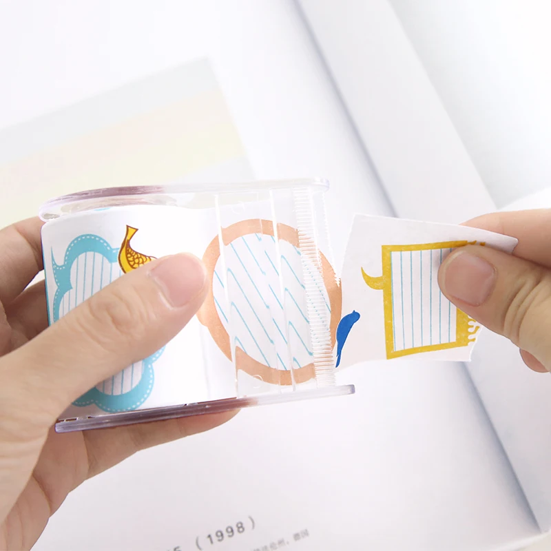 Color Dialog Box Memo Pad Sticky Notes Cute Paper Tape 6m/roll Self Adhesive Sticker Kawaii Stationery Office & School Supplies |