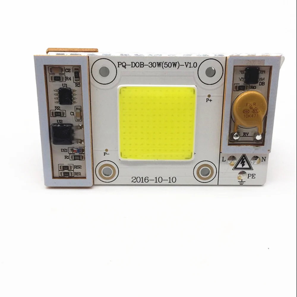 5 шт. 50 Вт 170 265 в светодиодный чип высокой мощности встроенный драйвер белый