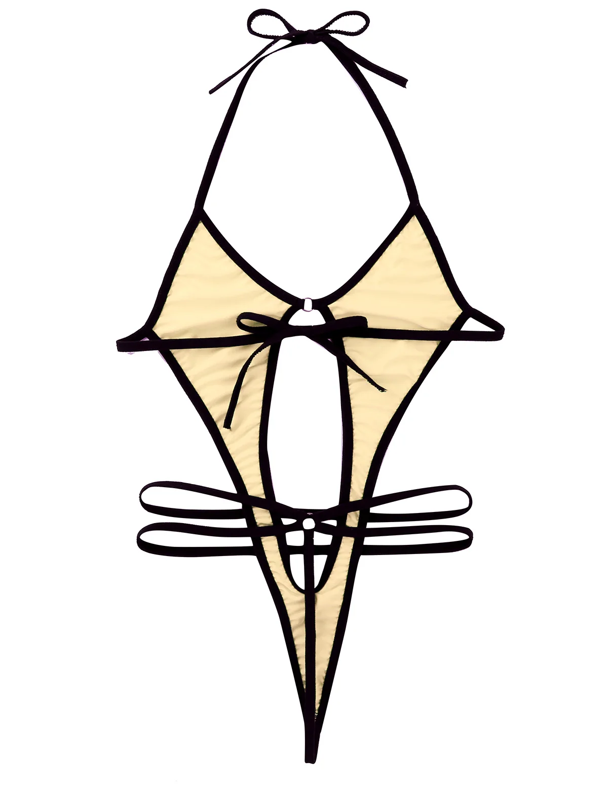 Женское цельное нижнее белье боди костюм кошка купальник с лямкой на шее