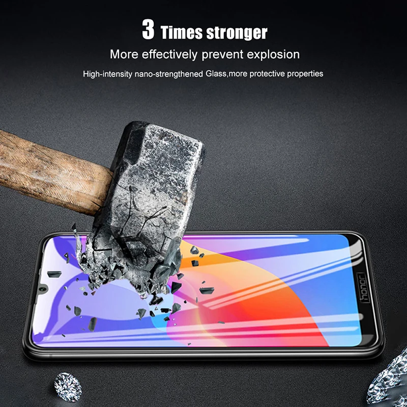 Закаленное стекло для Honor 8A защитное на весь экран Huawei Y6 2019/Y 6s Y6s /Y6 Pro 2019 Защитное