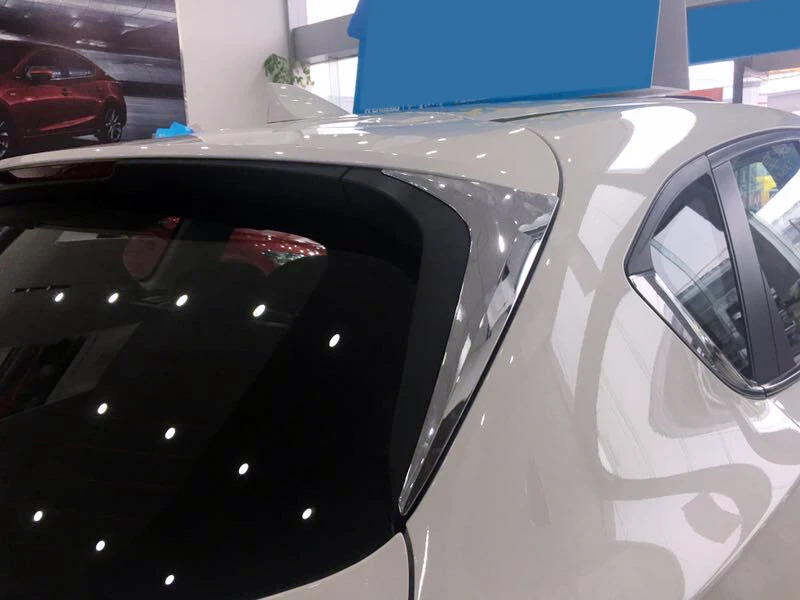 

ABS Plastic Accessories Exterior Rear Trangle Window Cover Trims 2pcs Fit for Mazda CX-5 CX5 2017 2018