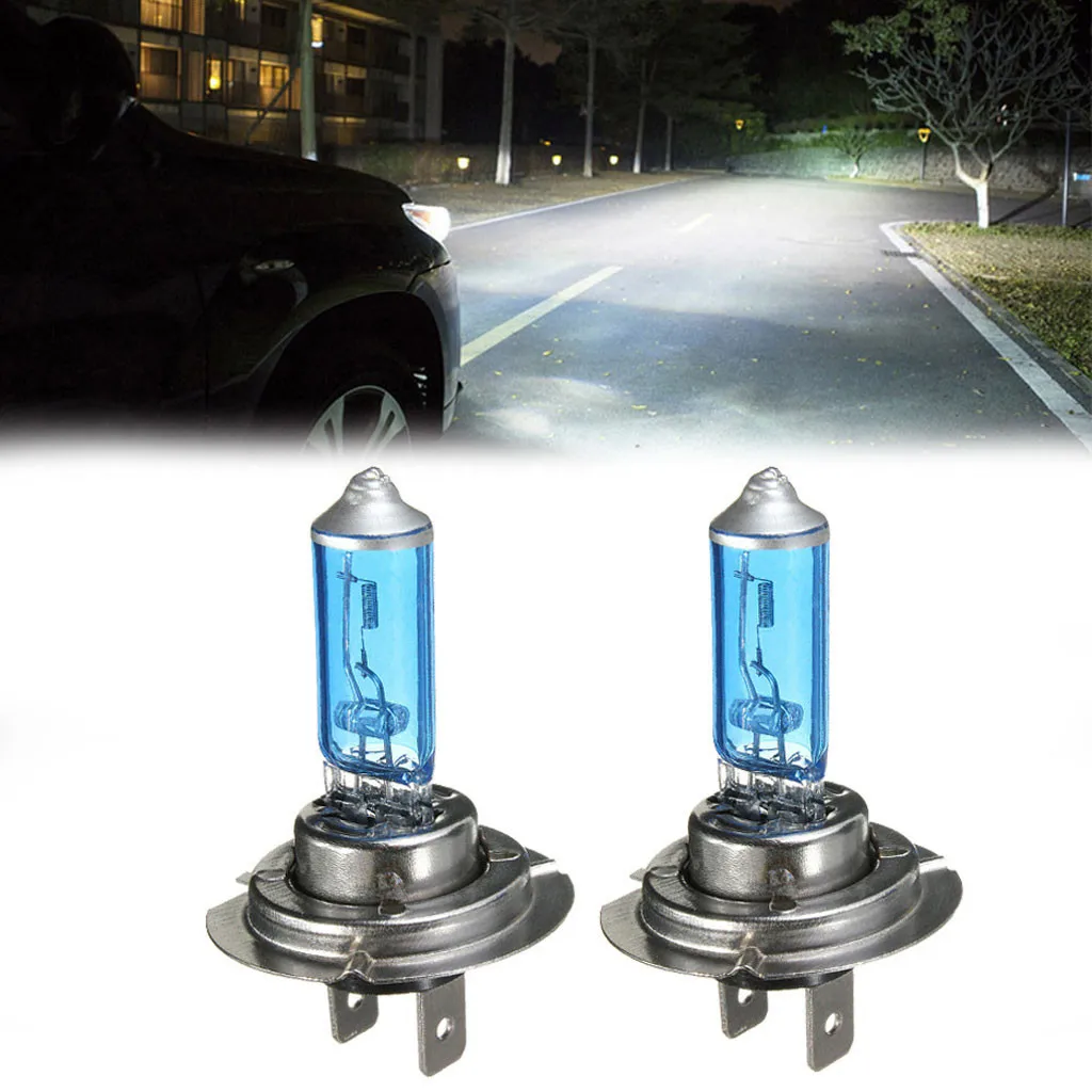 

2PCS H7 55W/100W 12V 6000K Car Halogen Headlight Headlight Quartz Lamp White Light Car Light