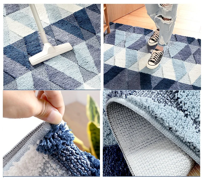 Утолщенный замшевый клетчатый коврик нескользящий кухонный коврик/коврик для