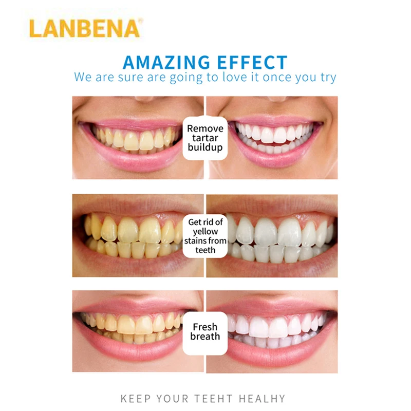 LANBENA ихняя отбеливающая ручка 3 мл для удаления желтых зубов ремонт чистка щетка