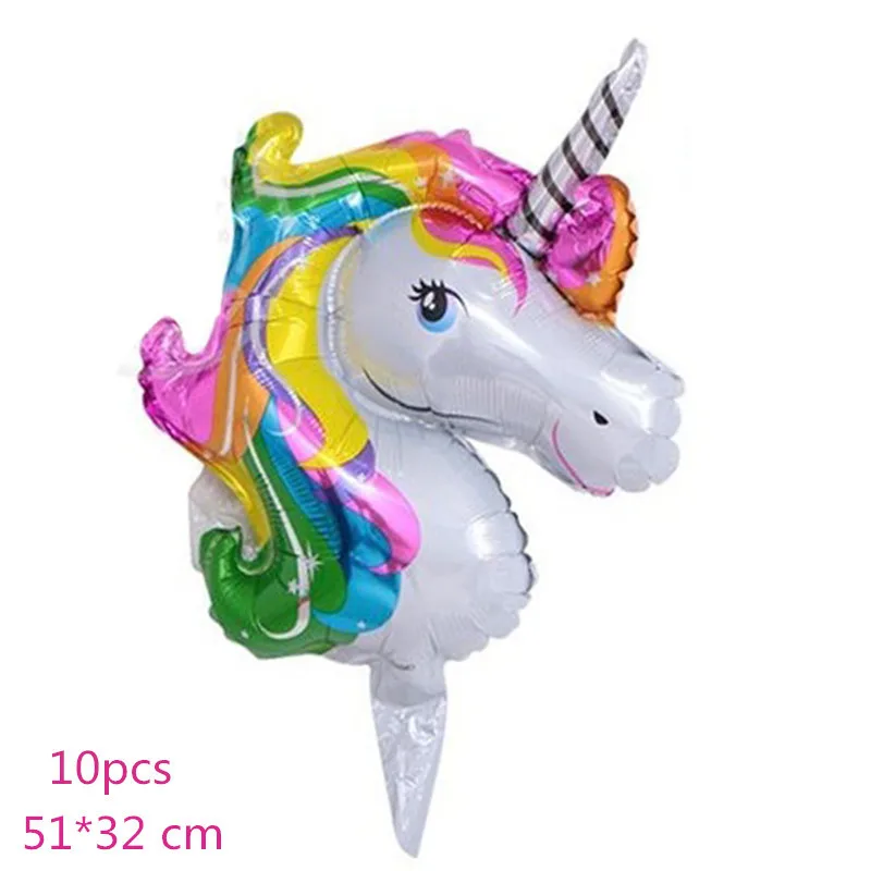 Mini Color unicorns 5 шт. Розовый Единорог воздушный шар набор День рождения дети свадебные украшения Радуга Globos вечерние принадлежности мультфильм фольгированные воздушные шары-единороги - Цвет: Mini Color unicorns