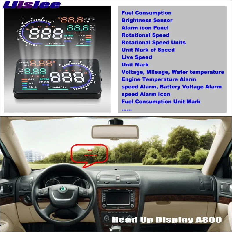Автомобильный дисплей для Skoda Octavia/Tour/Laura 2010-2020 автомобильный HUD цифровой