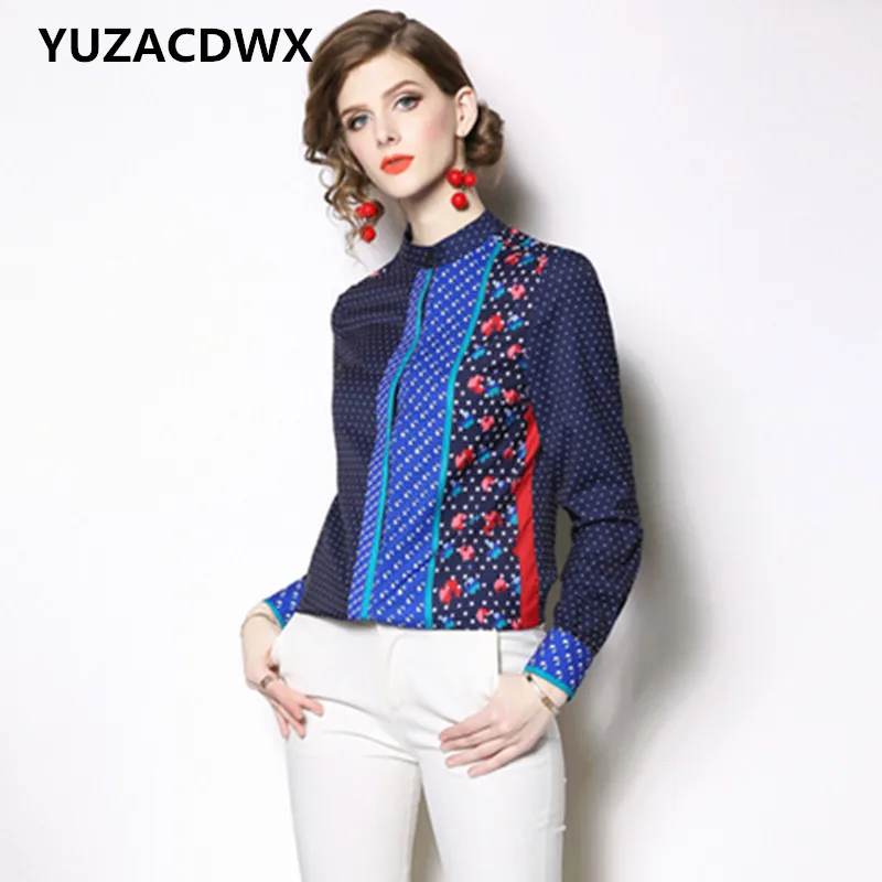 YUZACDWX 2019 новые Подиумные Топы с длинным рукавом модные женские топы и блузки