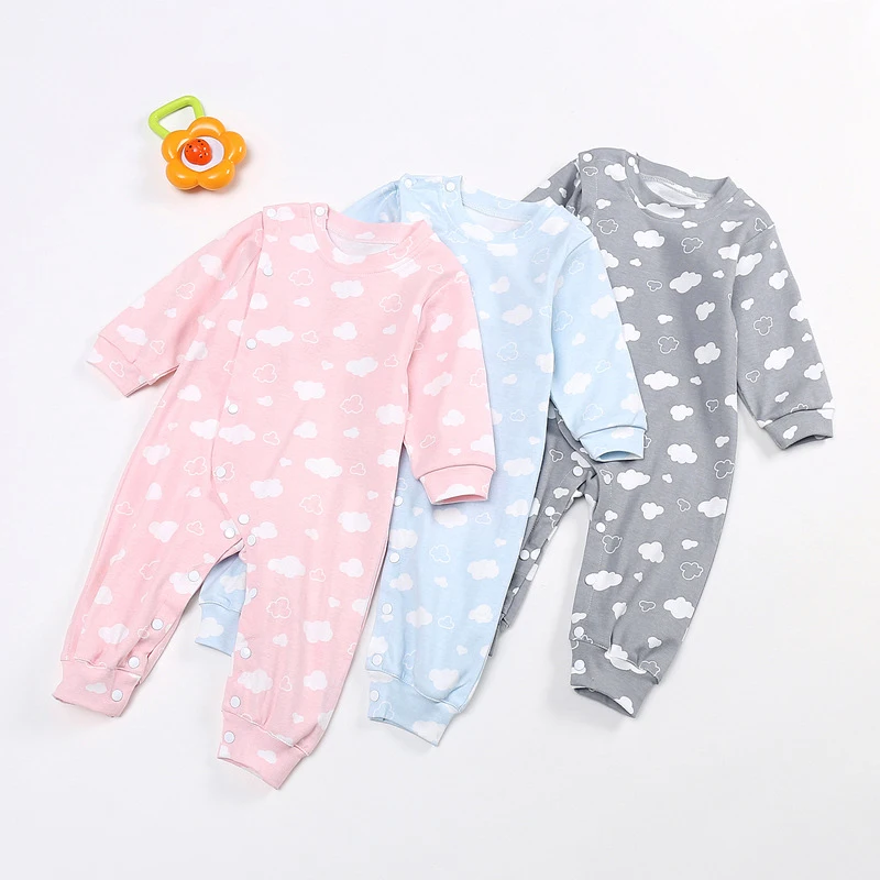 Одежда для новорожденных 100% хлопок с длинным рукавом весна осень детские