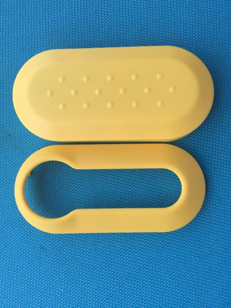 5Pcs/Lot Of Plastic Shell Replacement Key Cover Case Yellow Color For Fiat 500 Panda Punto Remote Flip Blank Car Accessories - купить по