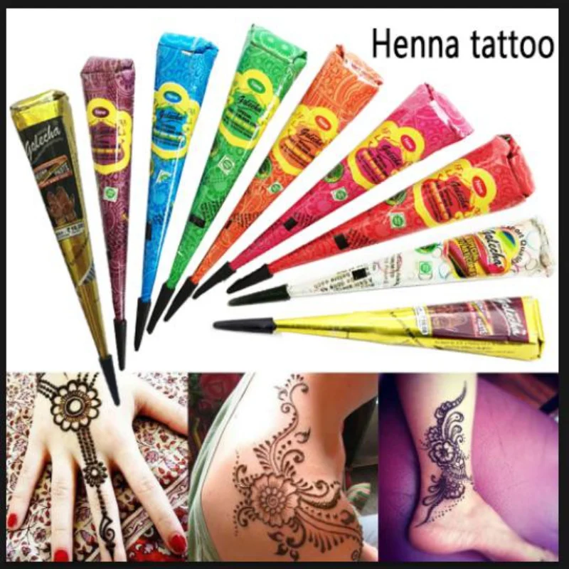 Новинка 2019 водостойкая краска для тела hena Art Cream хна паста временный конус