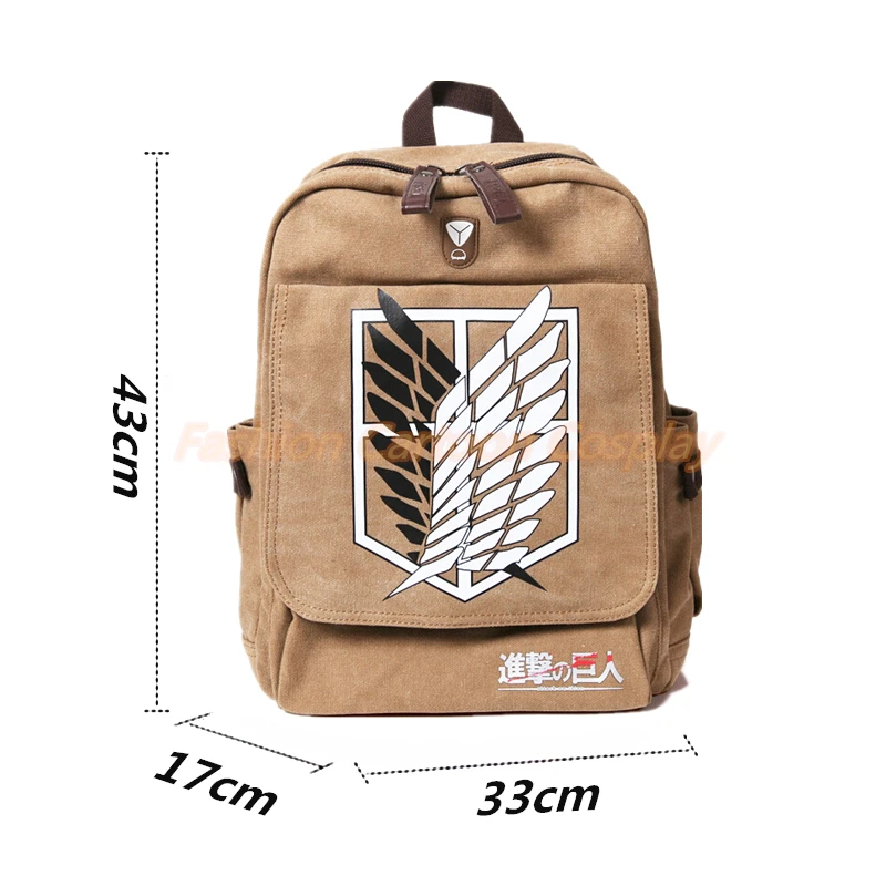 Рюкзак &quotатака на Титанов&quot Школьные сумки Скаутинг Легион Холст для ноутбука