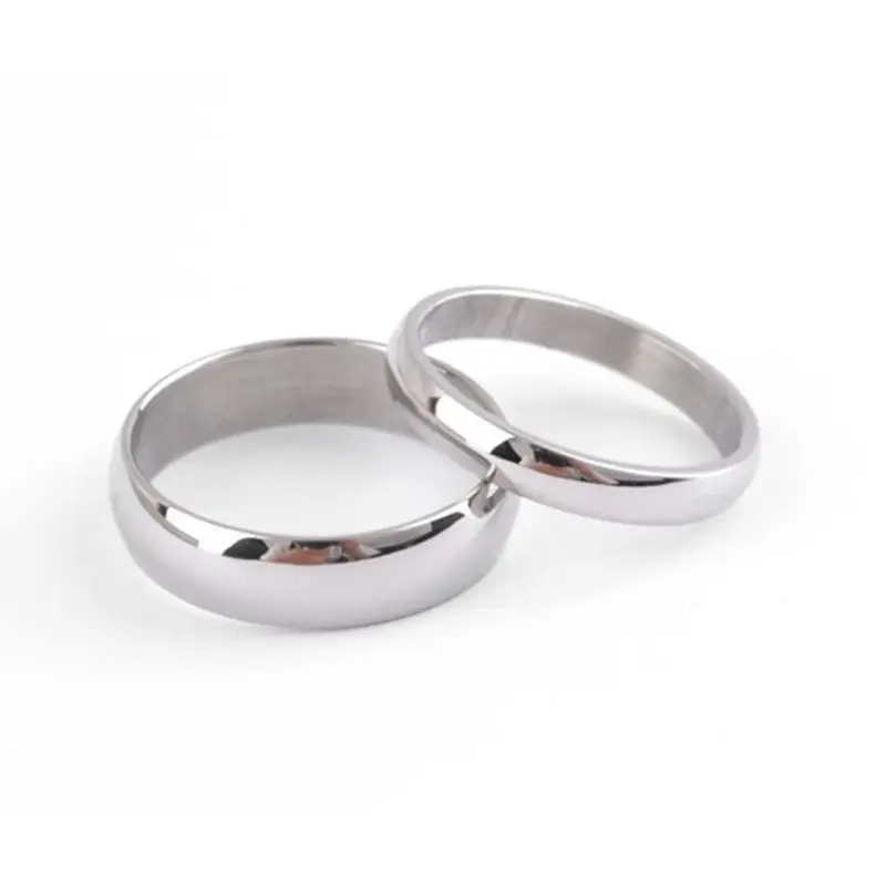 Womens Silver Rings Jewelry Titanium Steel Wedding Engagement Ring Ladies Girls Fashion Finger bijoux femme 1Pcs/Set | Украшения и