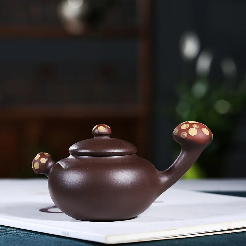 Pot Black Natural  Dahongpao Tea Set Mini Mushroom Teaware