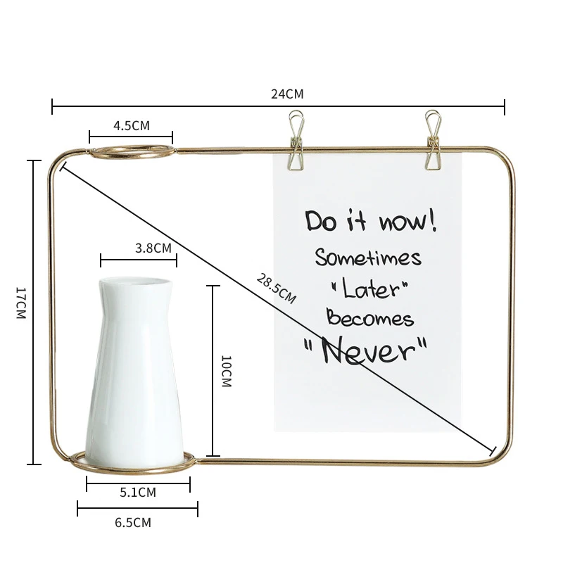 Керамическая ваза для цветов золотая черная металлическая подставка