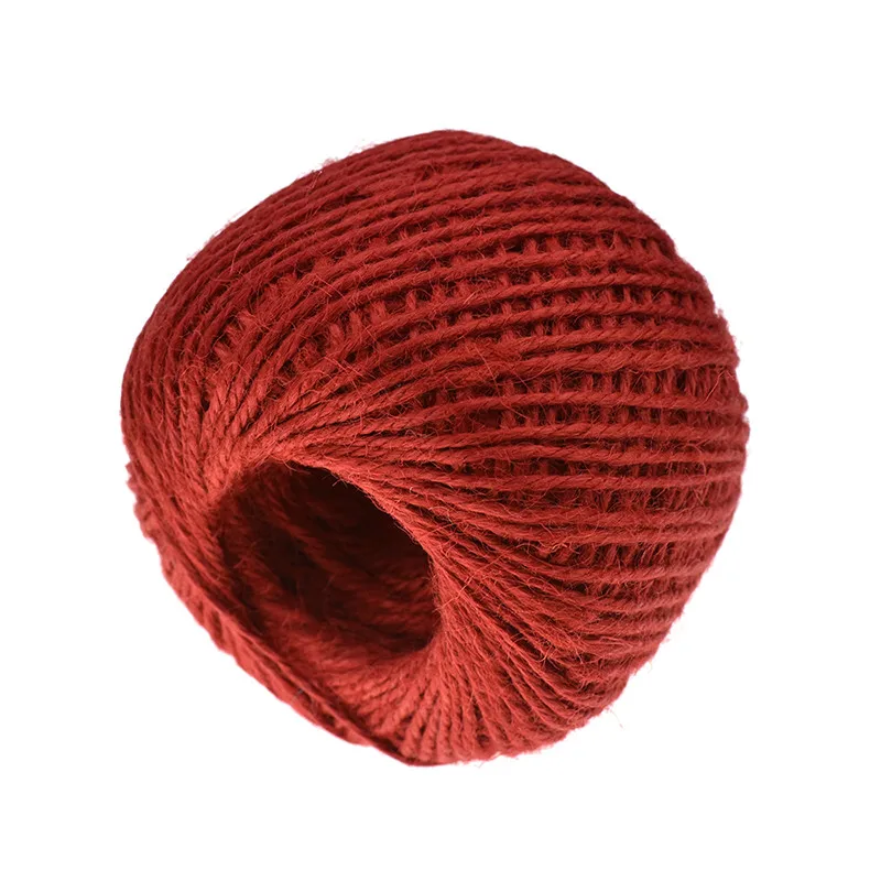 Цветной пеньковый шпагат KOKNIT 100 м/рулон джутовая веревка натуральный джутовый 2