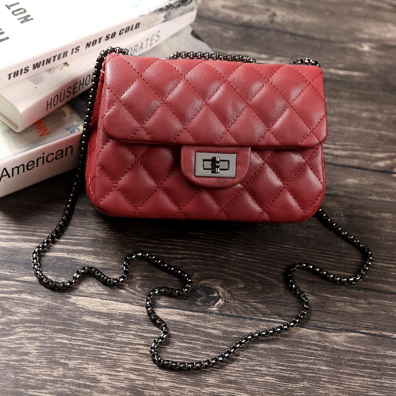 Small Red Летние сумки через плечо для женщин роскошные сумки женские сумки дизайнерские известный бренд Дамская Алмазная цепочка сумка на плечо - Цвет: Small Red