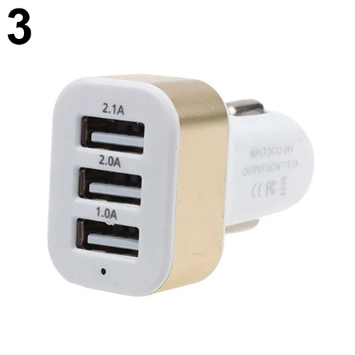 Универсальный светодиодный индикатор с 3 портами USB для быстрой зарядки iPhone Samsung