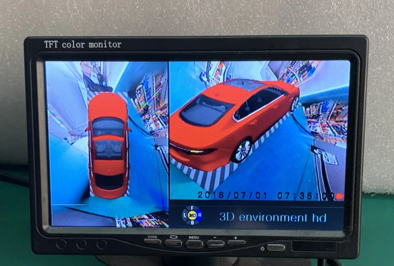 GreenYi 3D 360 градусов DVR рекордер система наблюдения объемного вида вид птицы панорама с задней передней левой правой боковой камерой