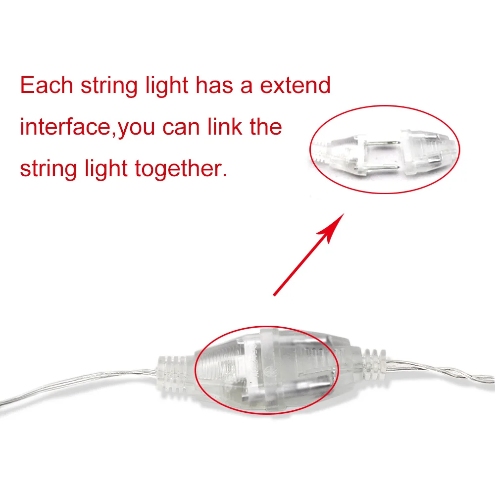 СВЕТОДИОДНАЯ Гирлянда в форме снега с вилкой Европейского/американского