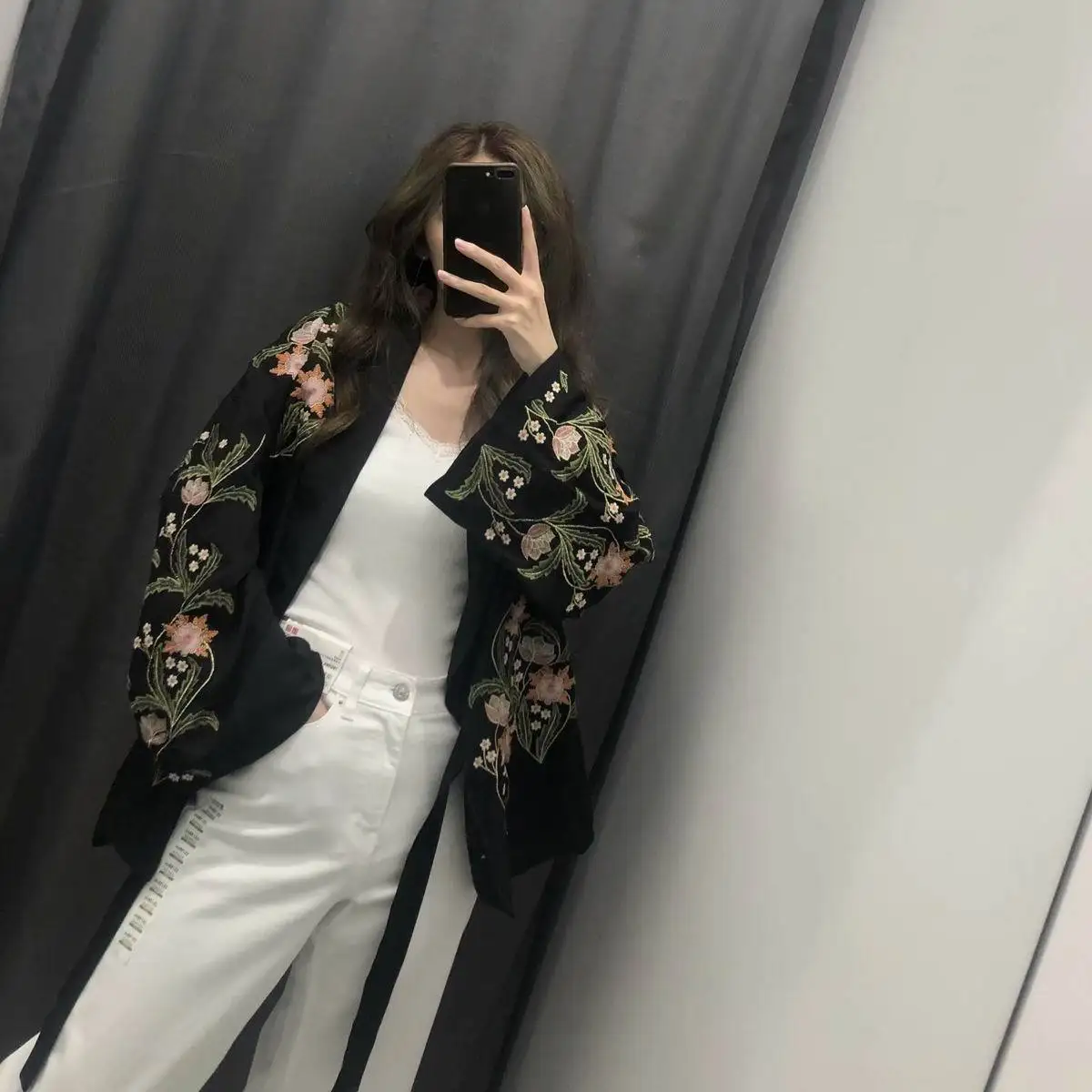 Новинка весны, вышитая куртка-кимоно, ветровка для женщин, Chaqueta Mujer Jaqueta Feminina