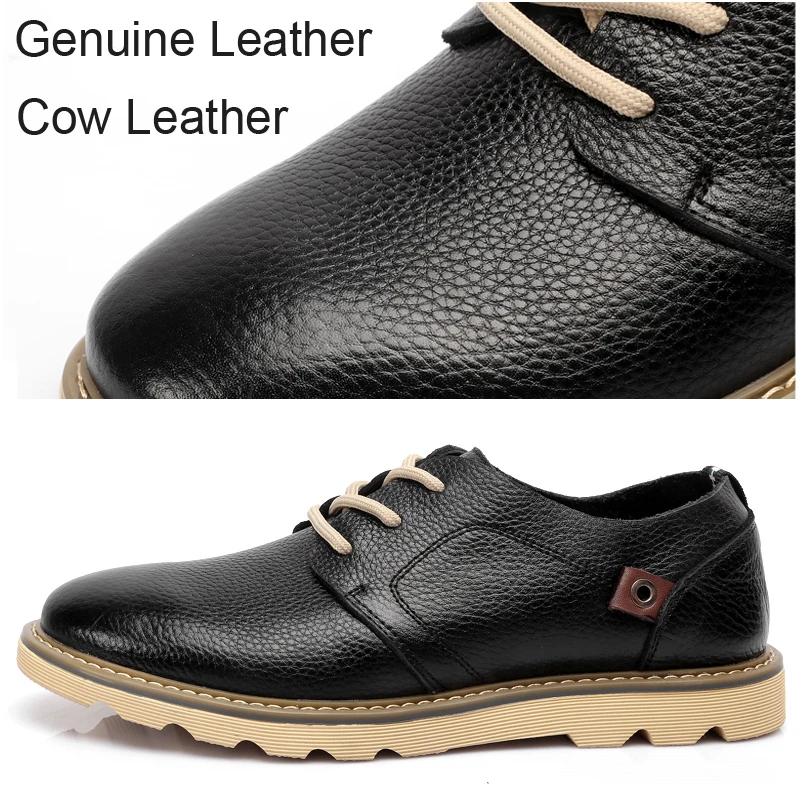 2016 Genuine Leather fashion large size 46 men shoes quality brand casual | Обувь