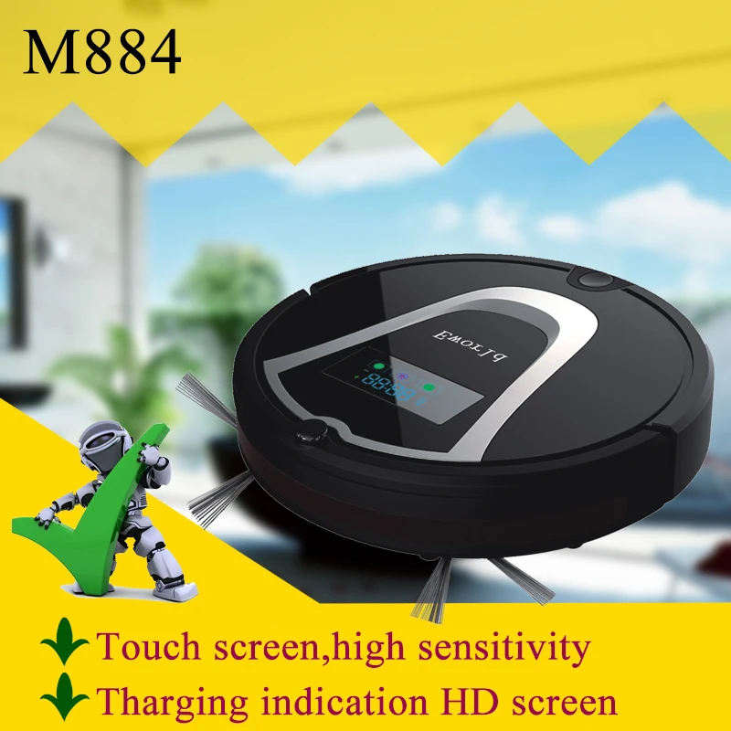 Eworld M884 Short PetHair Robotic Vacuum Cleaner With Mop Robot Remote Controler Fregasuelos For House Cleaning Floor | Бытовая техника
