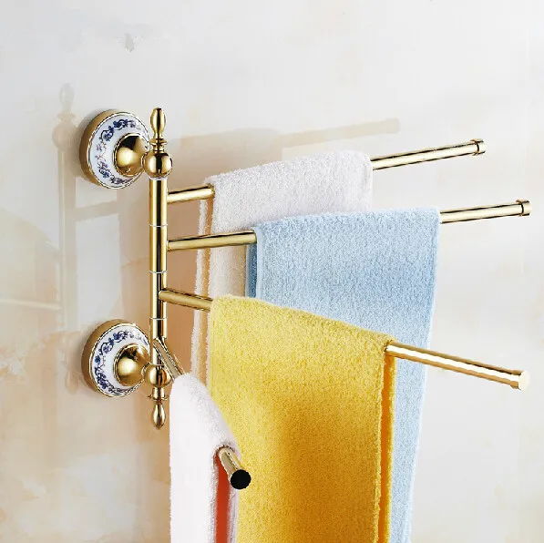 2015 золотые ручки для полотенец настенный латунный держатель полка ванной