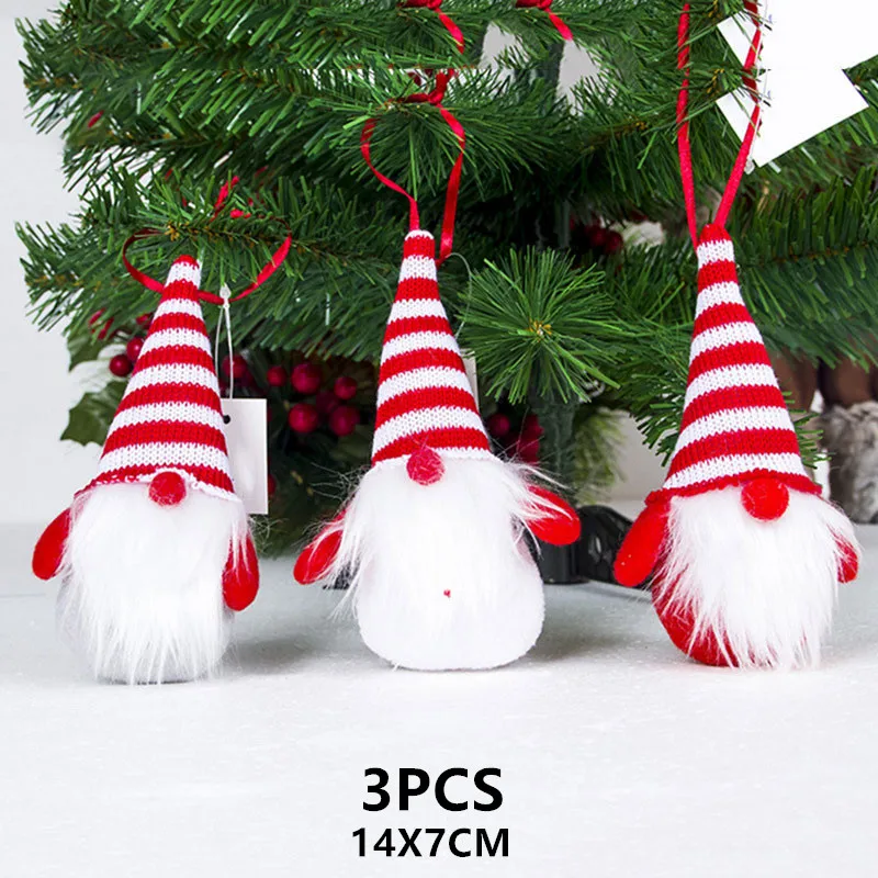28-3pieces Mixed C Год Noel Рождественские куклы Ангел подвеска с Санта-Клаусом украшения Рождественская елка украшения для дома дети натальный подарок ремесло - Цвет: 28-3pieces Mixed C