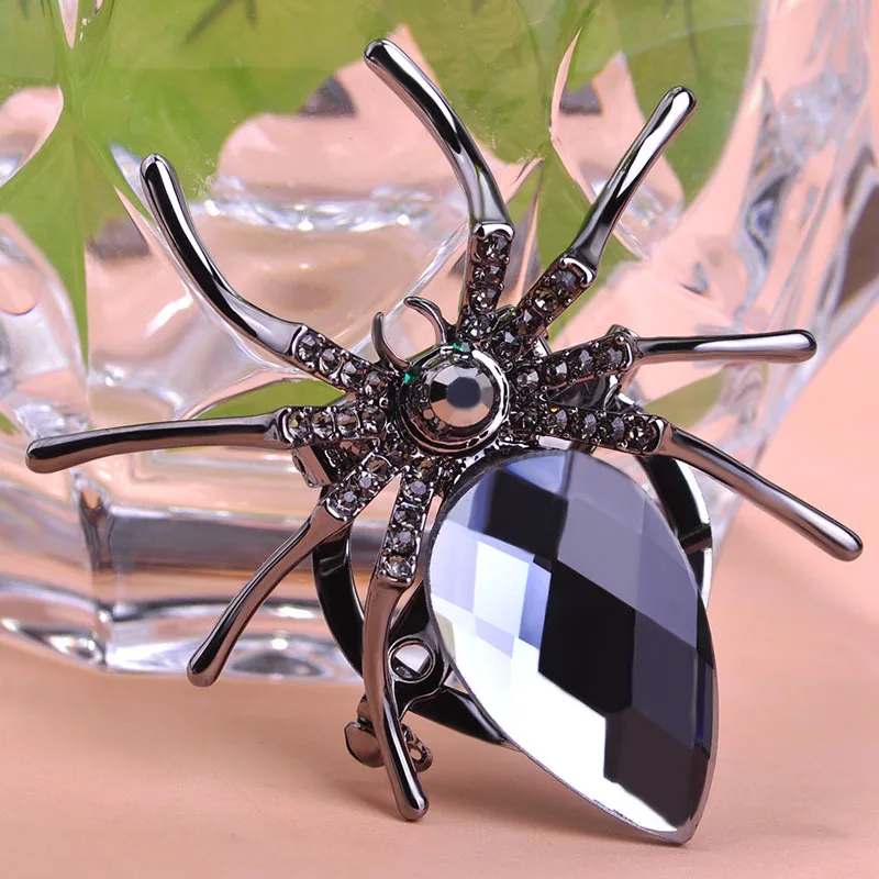 Женская Брошь в виде серых кристаллов|crystal dragonfly brooch|brooch photobrooch wholesale |