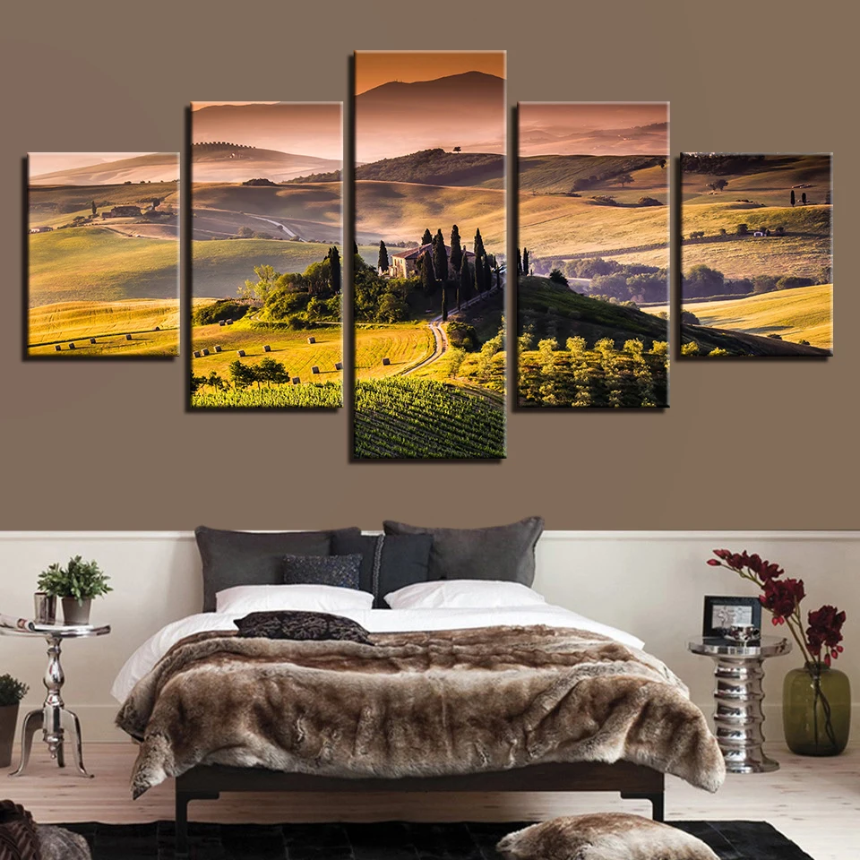 Настенный постер на холсте для гостиной 5 шт.|landscape painting|canvas posterwall art |