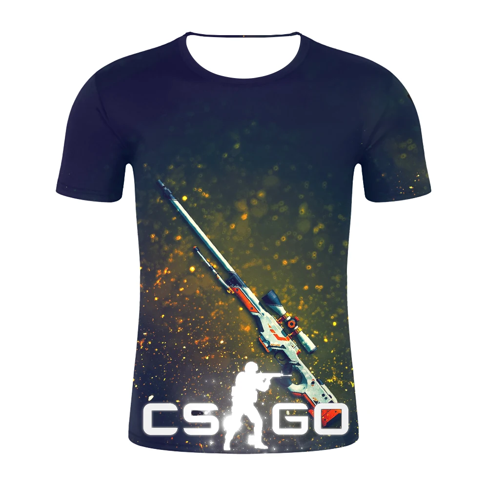 Весна CSGO 3D мужская футболка высокого качества брендовая одежда забавная